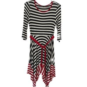 Max & Riley Black/white Handkerchief Dress Sz L